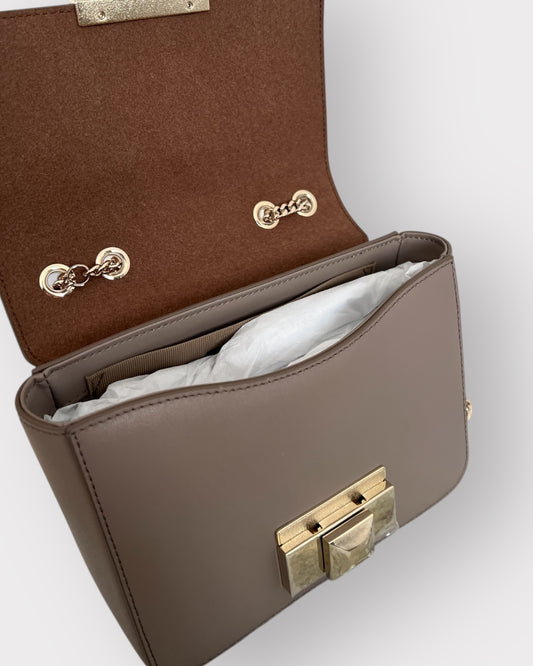 Geantă Furla Metropolis Mini Crossbody – Piele Naturală Taupe