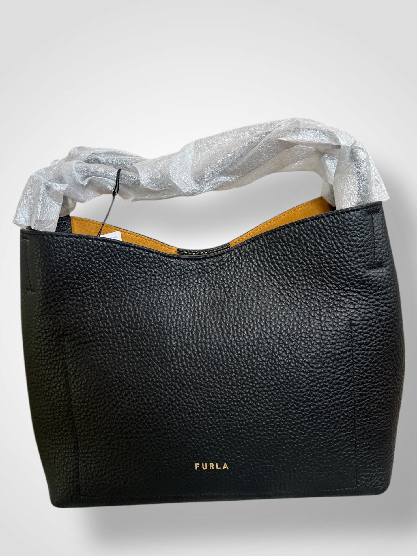 Geantă Furla Linda Mini Dome – Vitello Saffiano UNI Astral Blue (Piele Naturală Albastru Deschis