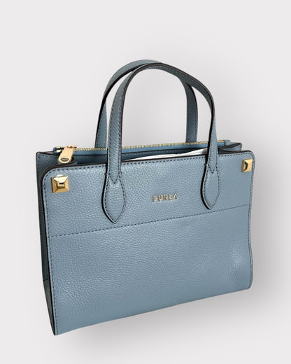 Geantă Furla Primula S Tote – Vitello St. Eracle UNI Blu Mineral (Piele Naturală Texturată)