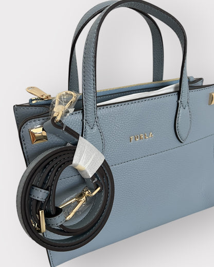 Geantă Furla Primula S Tote – Vitello St. Eracle UNI Blu Mineral (Piele Naturală Texturată)