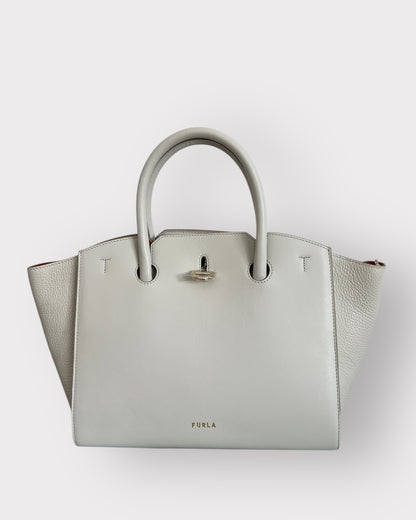 Furla Minerva Satchel S – Talco (Vitello Andromeda)