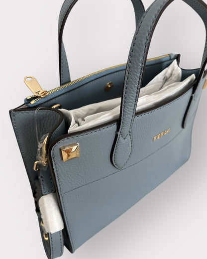 Geantă Furla Primula S Tote – Vitello St. Eracle UNI Blu Mineral (Piele Naturală Texturată)