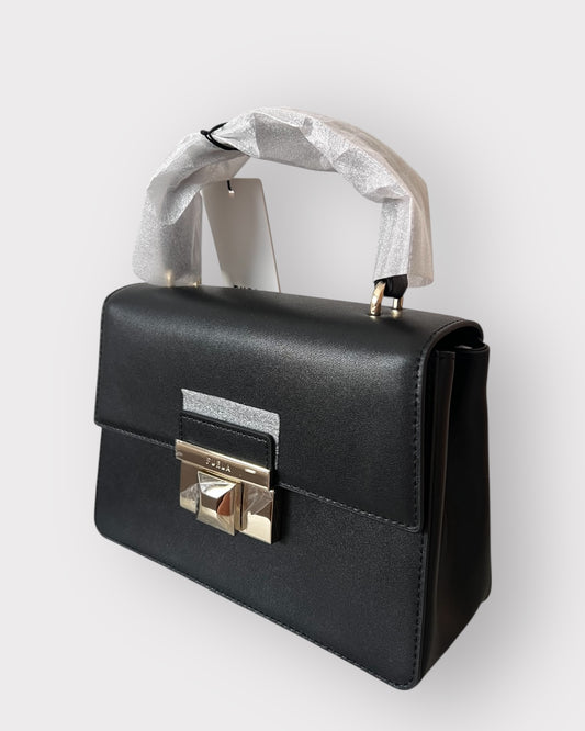 Geantă Furla Tea Mini Top Handle – Vitello Kera UNI Nero