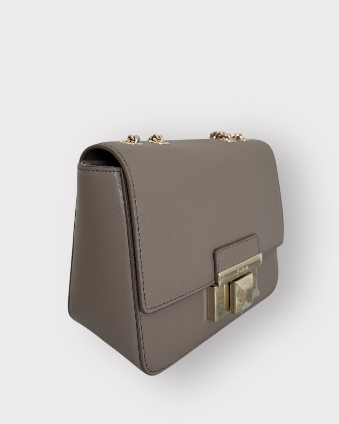 Geantă Furla Metropolis Mini Crossbody – Piele Naturală Taupe
